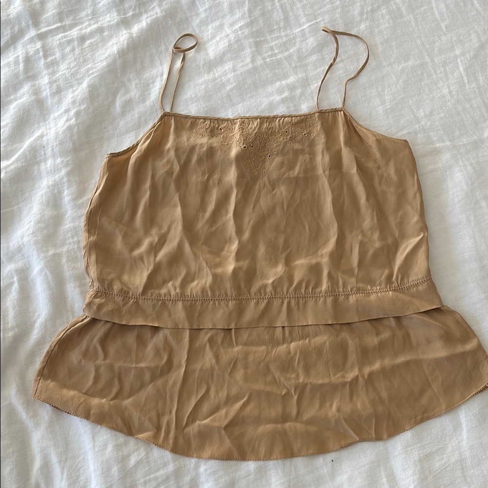 Wilfred Le Fou Silk Embroidered Camisole  Top (Medium)